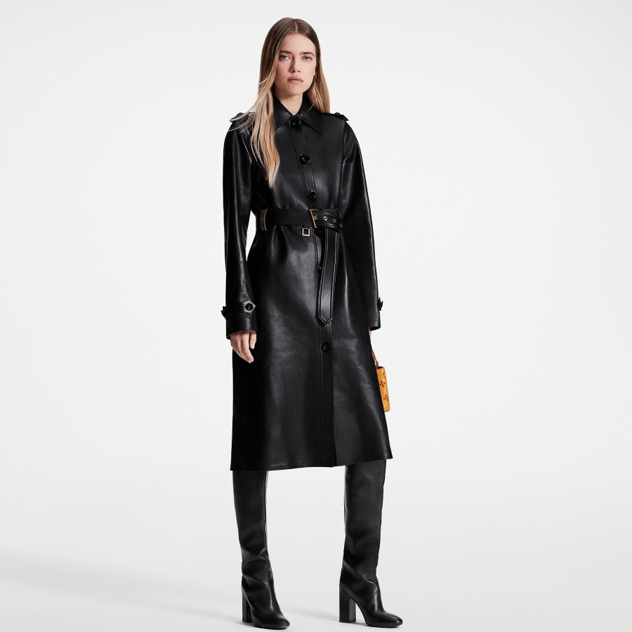 Women Louis Vuitton Coats And Jackets | Nappa Leather Trench Coat