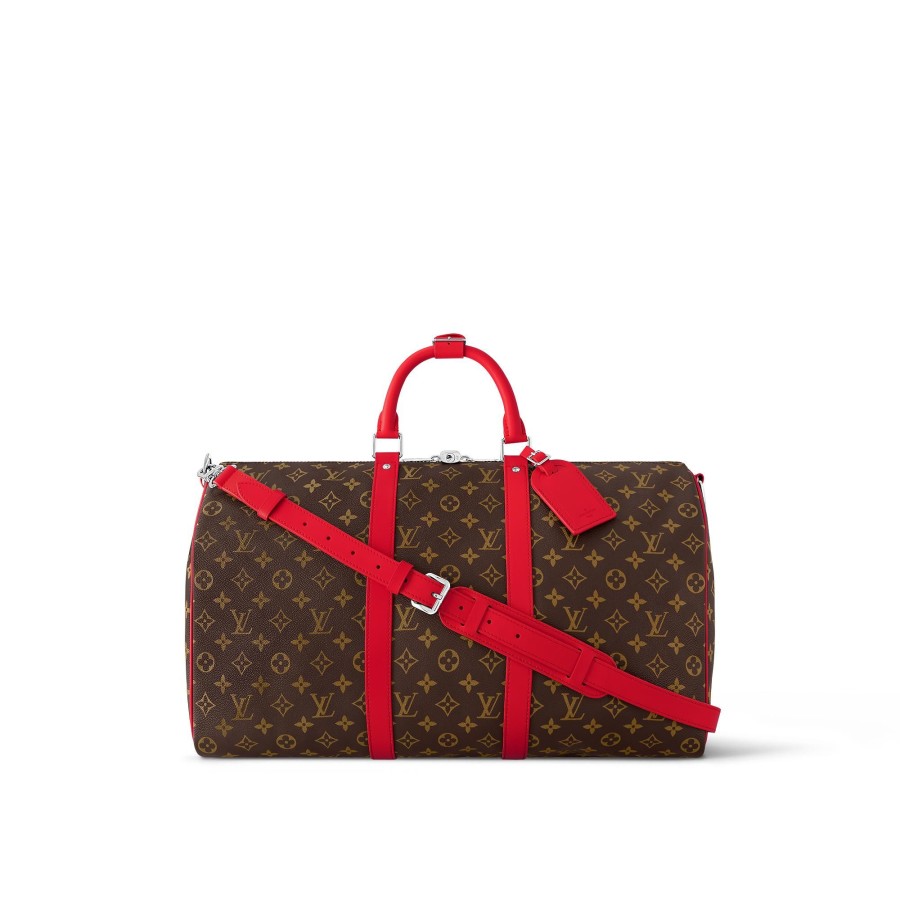 Women Louis Vuitton Travel Bags | Keepall Bandouliere 50 Red