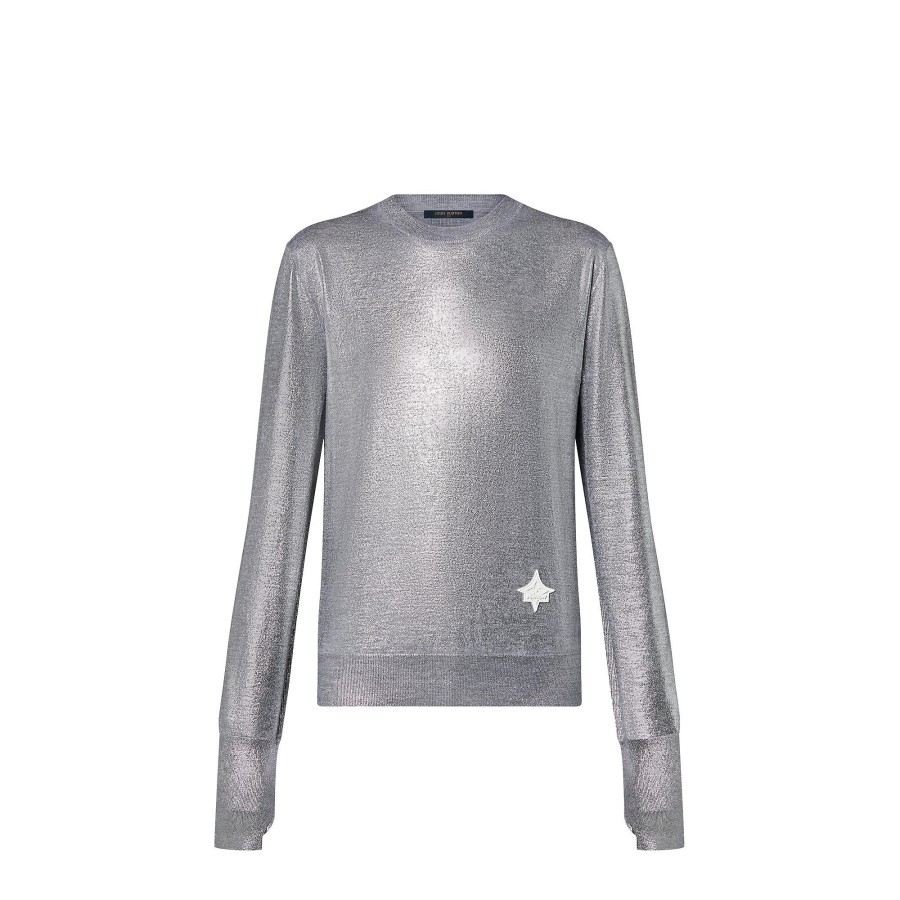 Women Louis Vuitton Knitwear | Metallic Draped Sweater