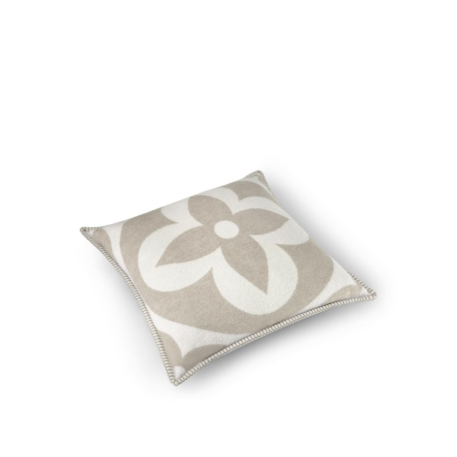 Women Louis Vuitton Home Textiles | Lv Medallion Cushion Greige