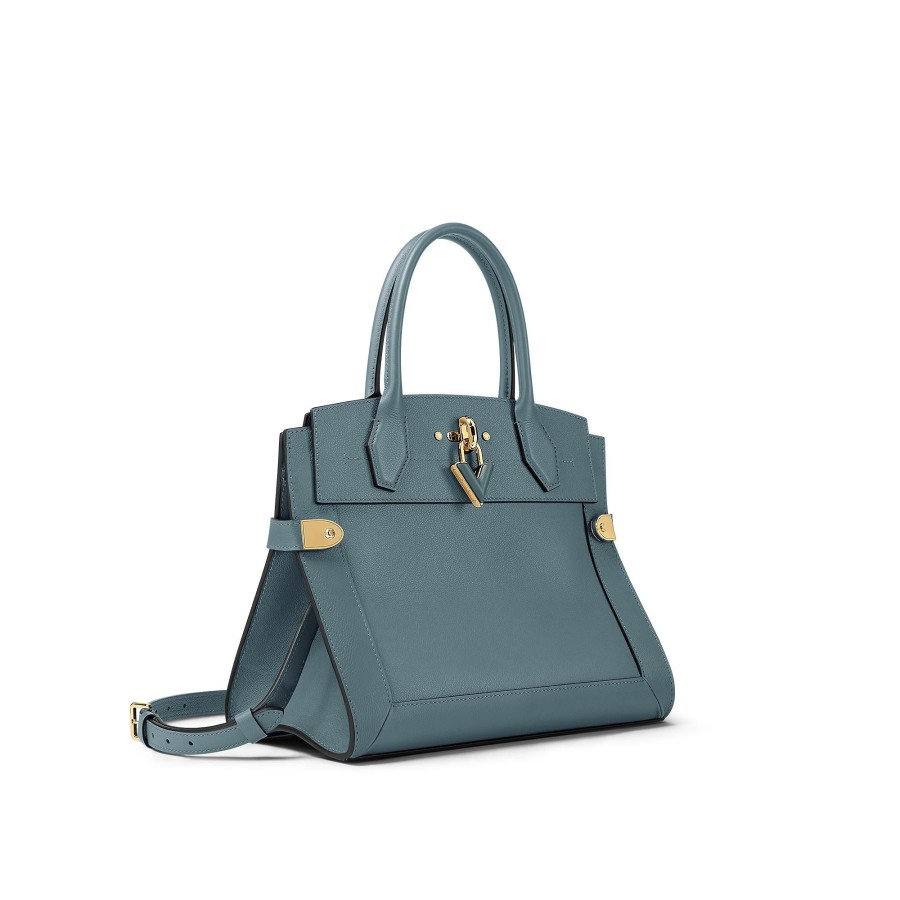 Women Louis Vuitton Totes | Steamer Mm Blue Denim