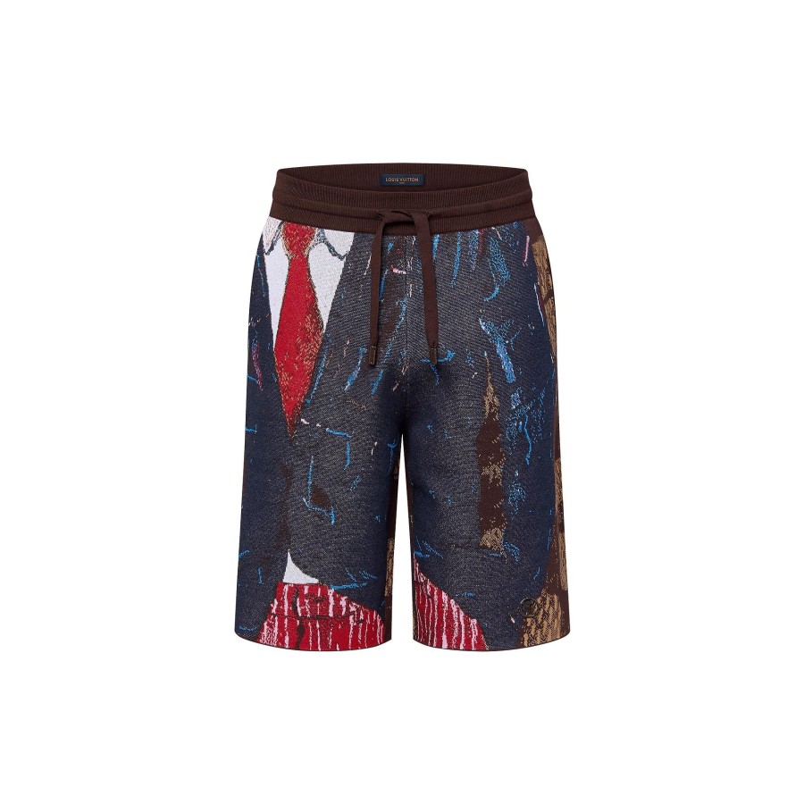 Men Louis Vuitton Pants | Jacquard Cotton Shorts