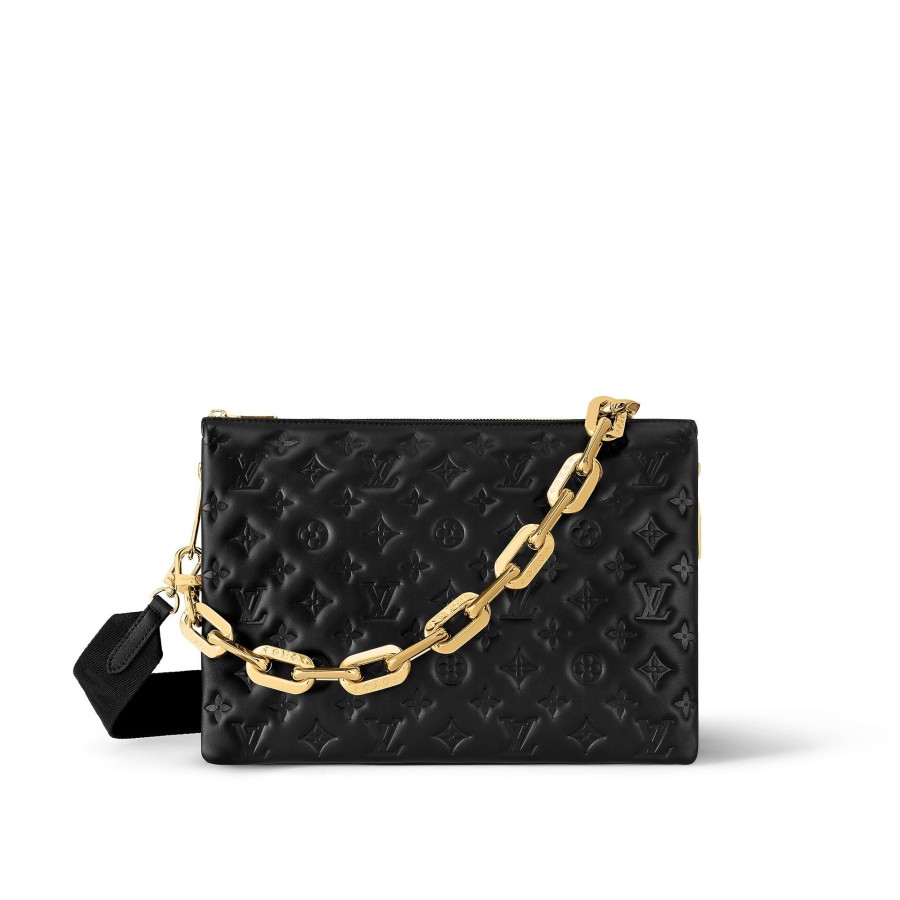 Women Louis Vuitton Leather Bags | Coussin Mm Black