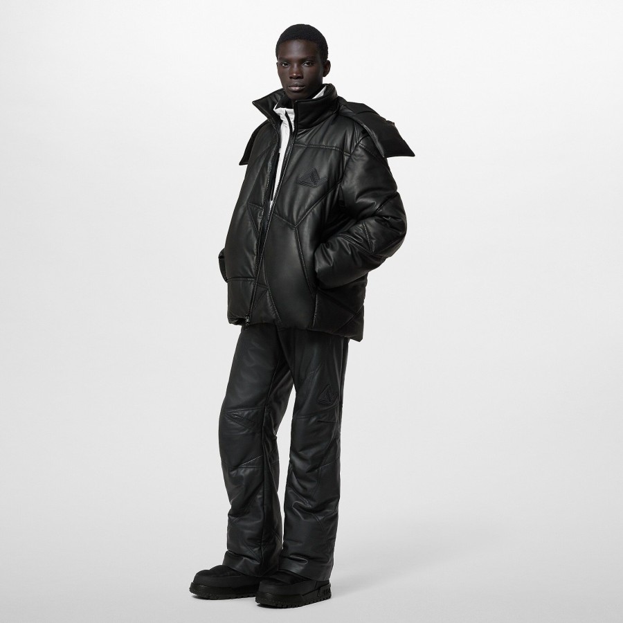 Men Louis Vuitton Coats And Outerwear | Padded Leather Blouson