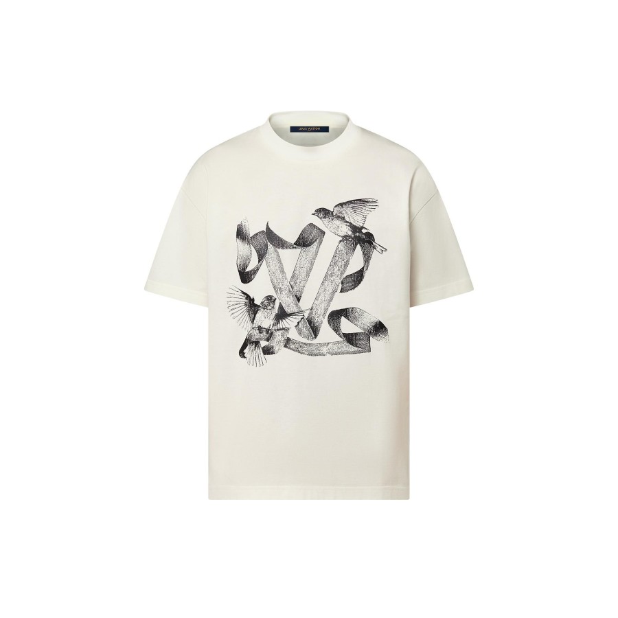 Men Louis Vuitton T-Shirts And Polos | Printed Cotton T-Shirt