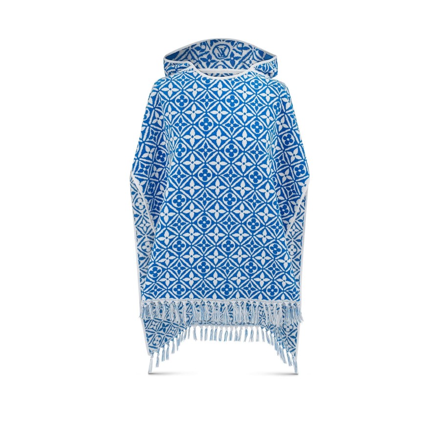 Women Louis Vuitton Home Textiles | Monogram Flower Tile Beach Cape Blue