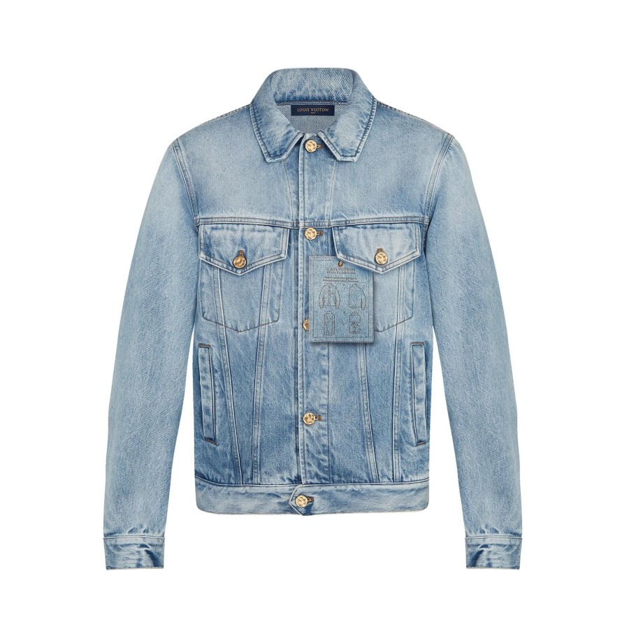 Men Louis Vuitton Coats And Outerwear | Louis Vuitton Staples Edition Dna Denim Jacket