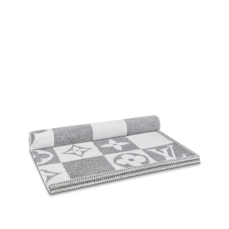 Women Louis Vuitton Home Textiles | Lv Checkmate Blanket Grey