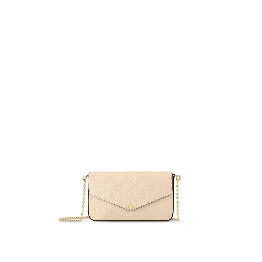 Women Louis Vuitton Leather Bags | Felicie Pochette Cream