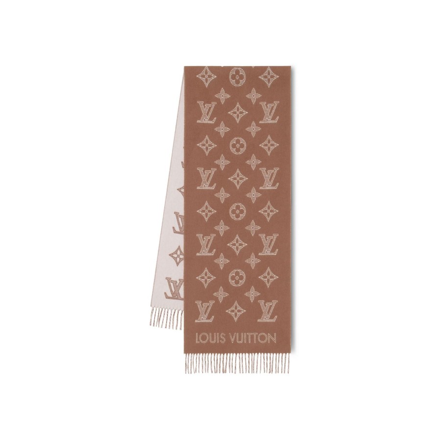 Men Louis Vuitton Scarves | Mng Shadow Scarf Hazelnut