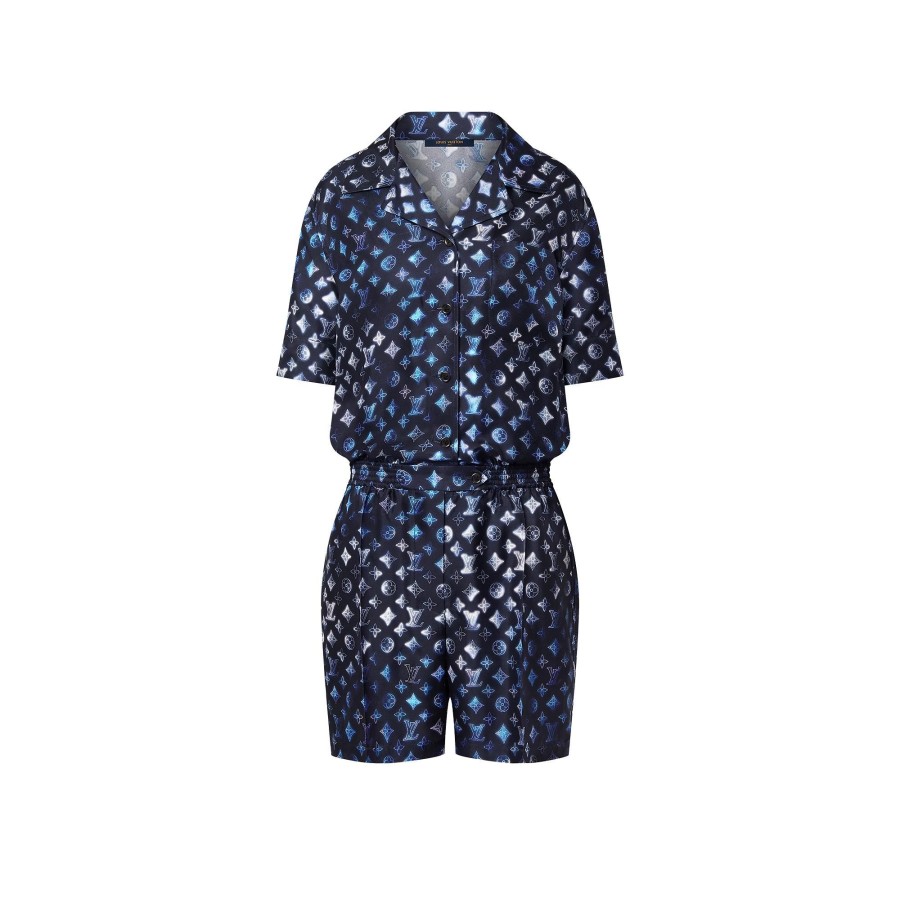 Women Louis Vuitton Dresses | Mahina Monogram Short-Sleeved Playsuit