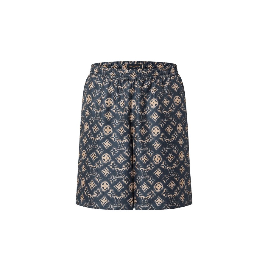 Men Louis Vuitton Pants | Monogram Silk Short Oil