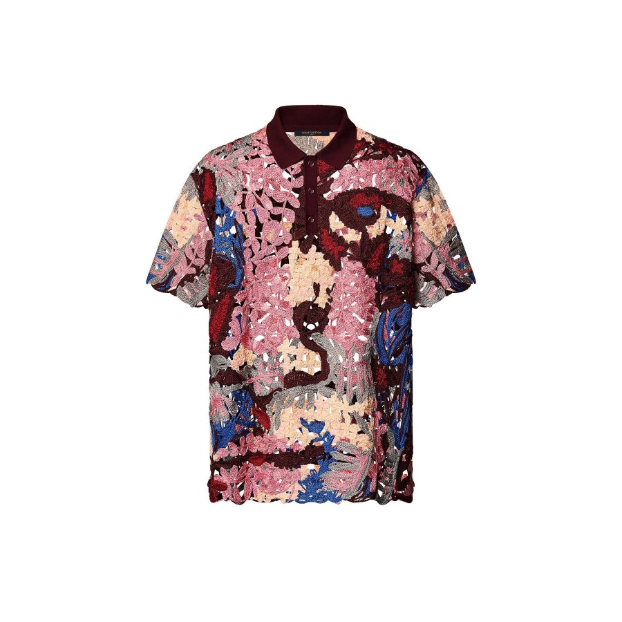 Men Louis Vuitton T-Shirts And Polos | Embroidered Cotton Polo