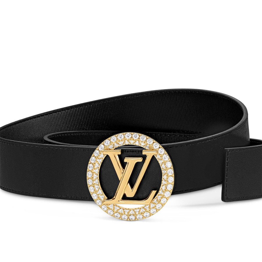 Women Louis Vuitton Belts | Lv Circle Tresor 35Mm Reversible Belt