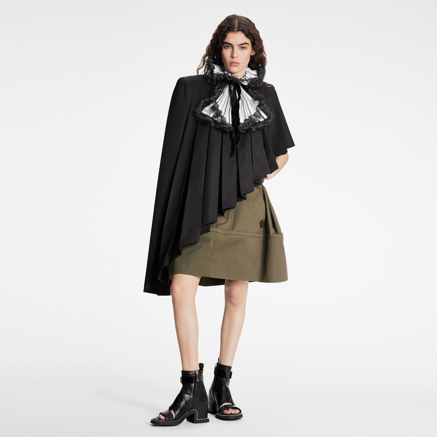 Women Louis Vuitton Coats And Jackets | Asymmetrical Pleated Cape