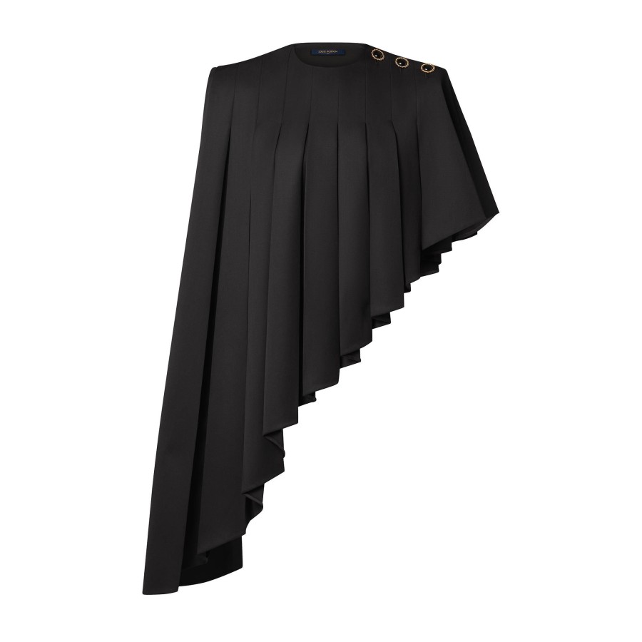 Women Louis Vuitton Coats And Jackets | Asymmetrical Pleated Cape