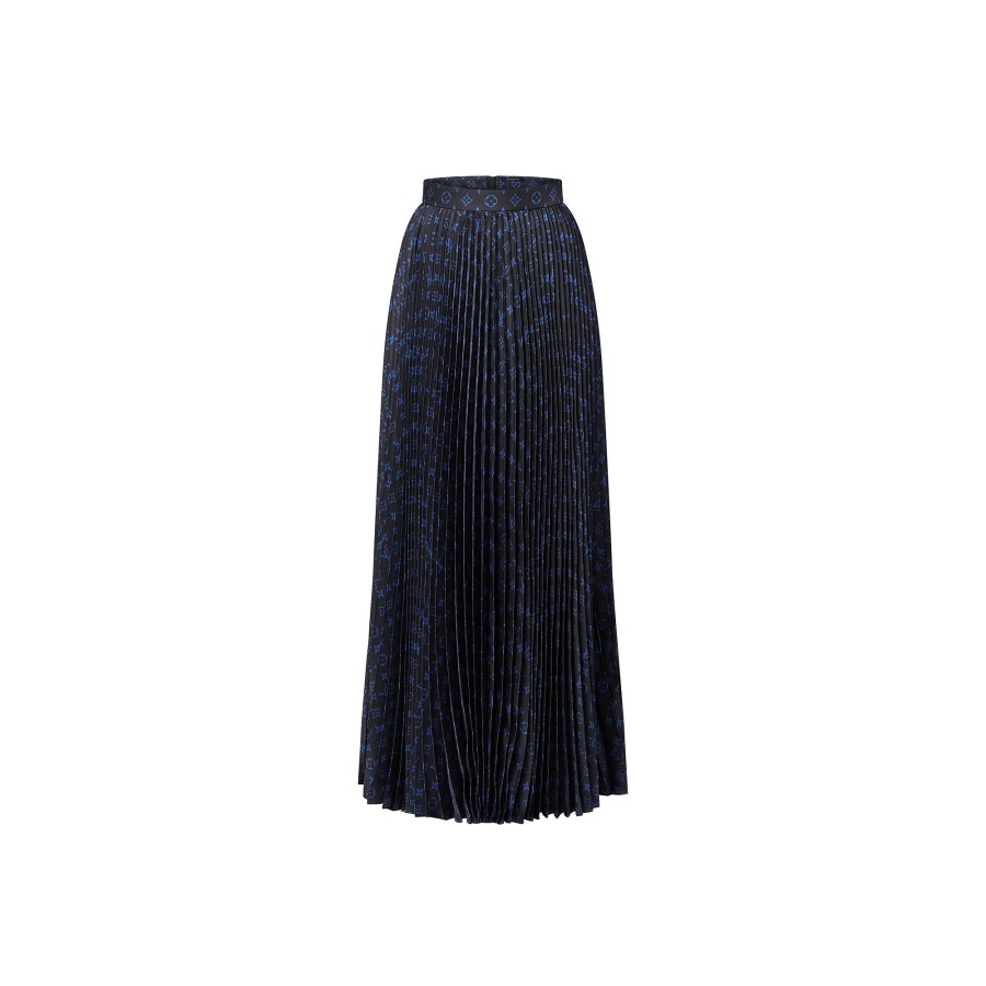 Women Louis Vuitton Skirts And Shorts | Monogram Silk Pleated Skirt