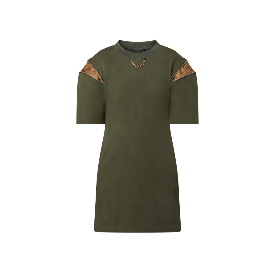 Women Louis Vuitton Dresses | Zipper Sleeve T-Shirt Dress