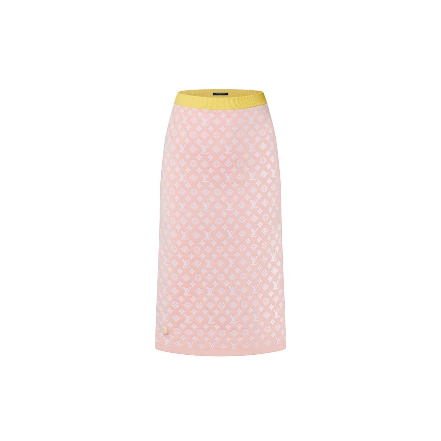 Women Louis Vuitton Knitwear | Pastel Monogram Knit Tube Skirt