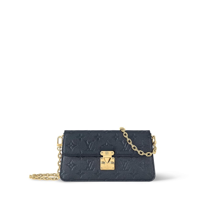 Women Louis Vuitton Chain Bags And Clutches | Wallet On Chain Metis Navy