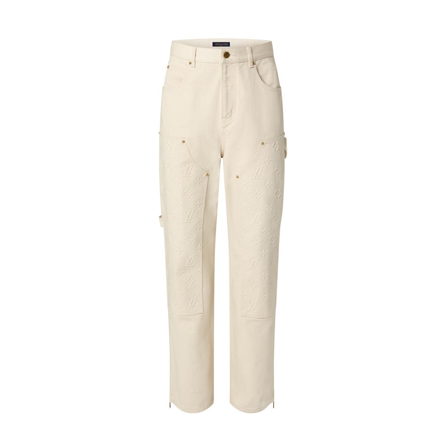 Men Louis Vuitton Pants | Monogram Workwear Denim Carpenter Pants