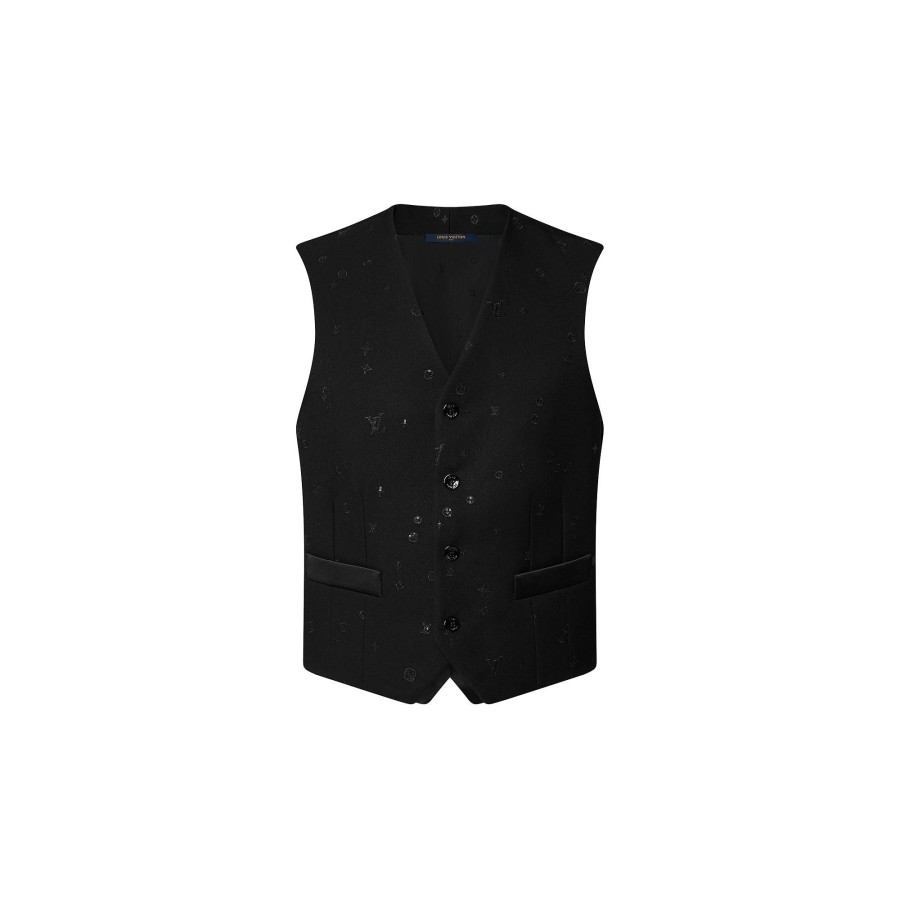 Men Louis Vuitton Blazers And Jackets | Embroidered Silk And Wool Blend Gilet