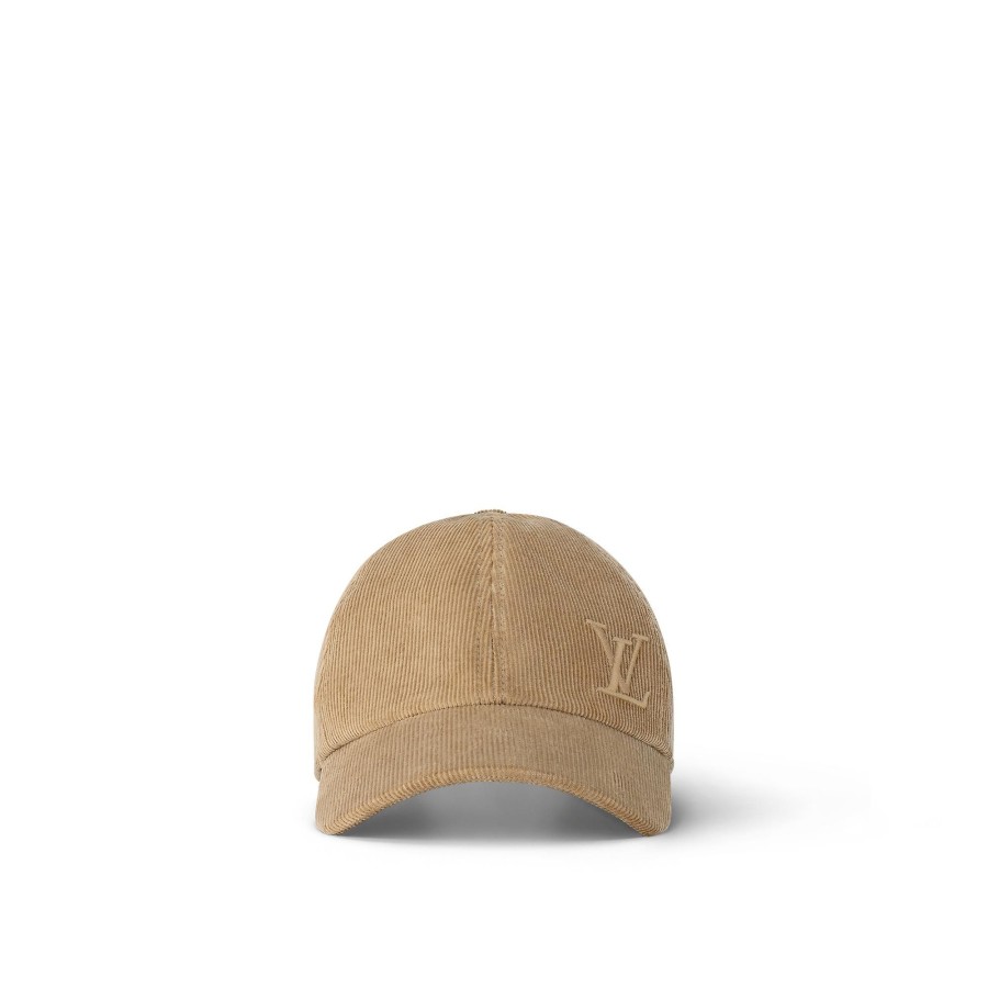 Men Louis Vuitton Hats And Gloves | Lv Corduroy Cap Beige