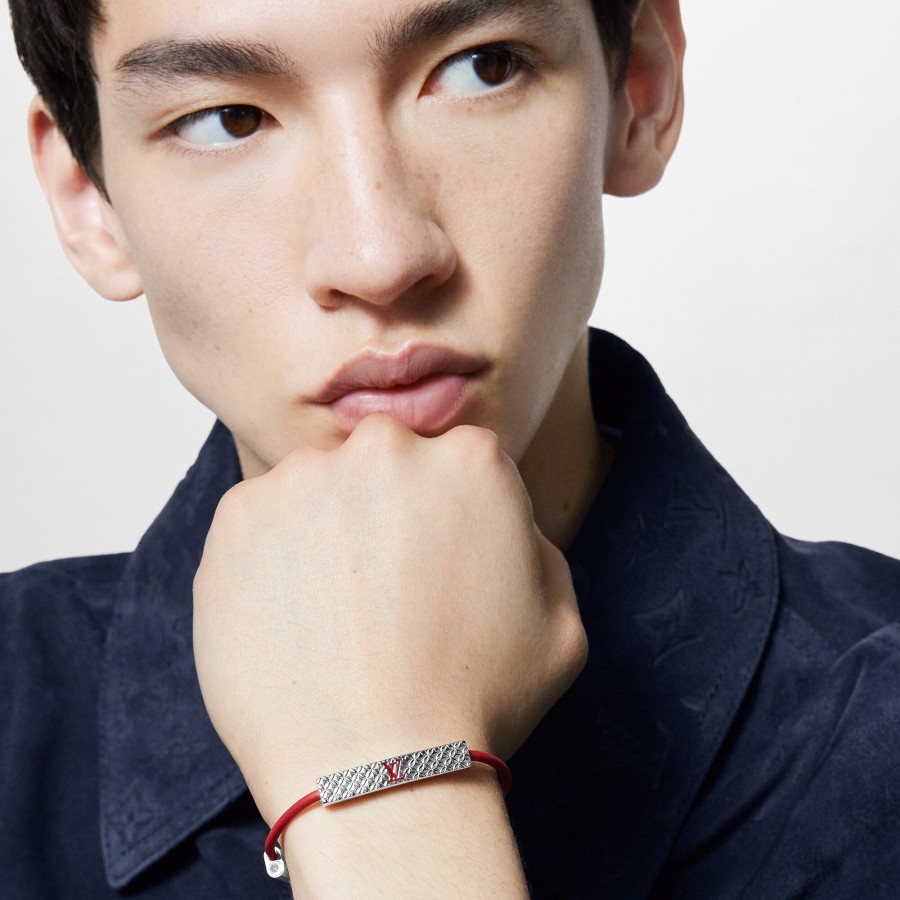 Men Louis Vuitton Bracelets | Champs Elysees Bracelet Red