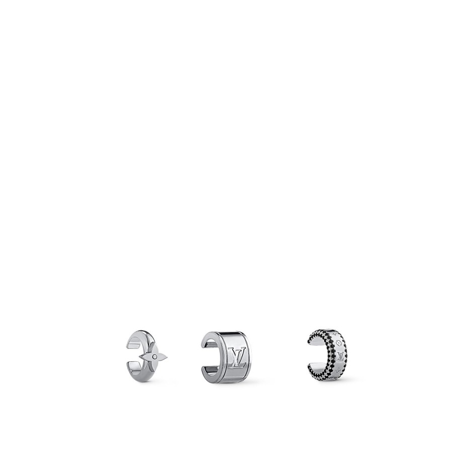 Men Louis Vuitton Rings And Earrings | Mng Circle Set Of 3 Earcuffs