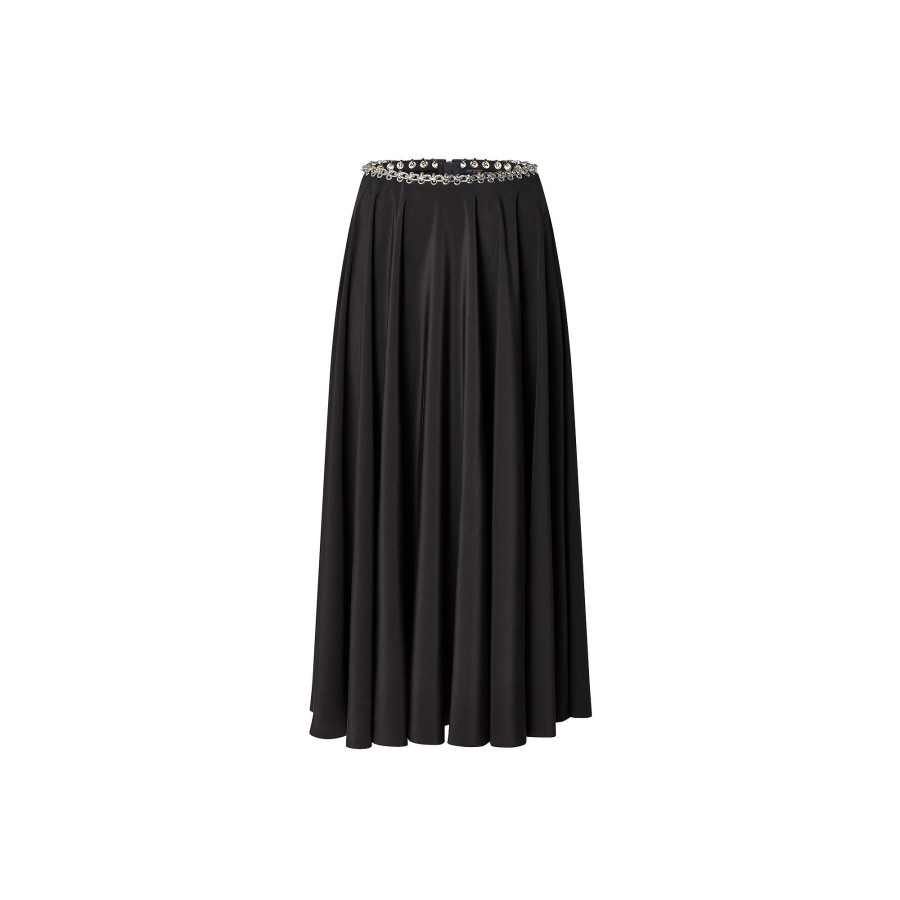 Women Louis Vuitton Skirts And Shorts | Chain Belt Silk Midi Skirt