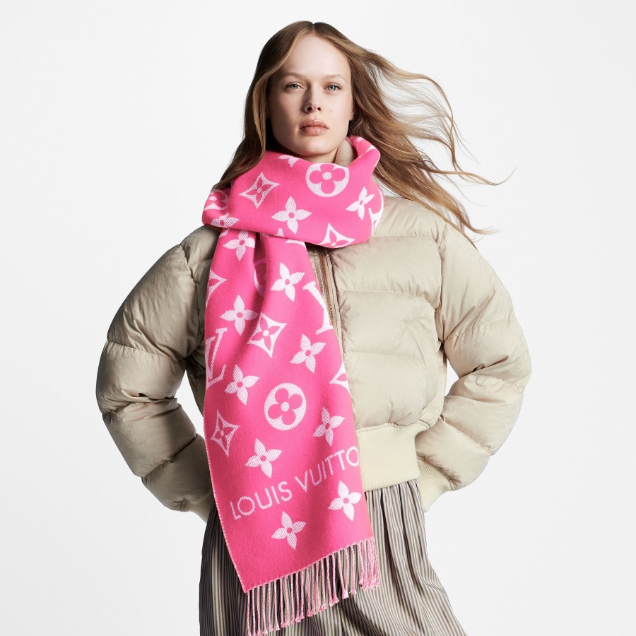 Women Louis Vuitton Scarves | Lv Essential Scarf Rose Pop