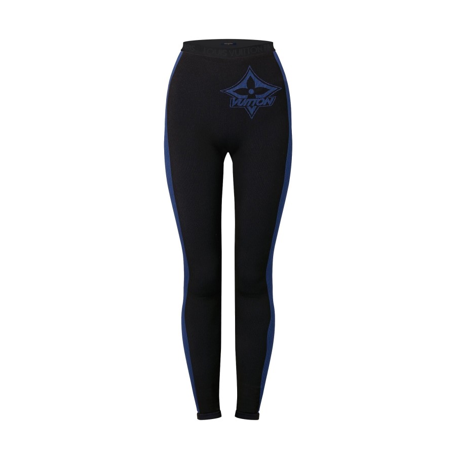 Women Louis Vuitton Pants | Graphic Compression Knit Leggings