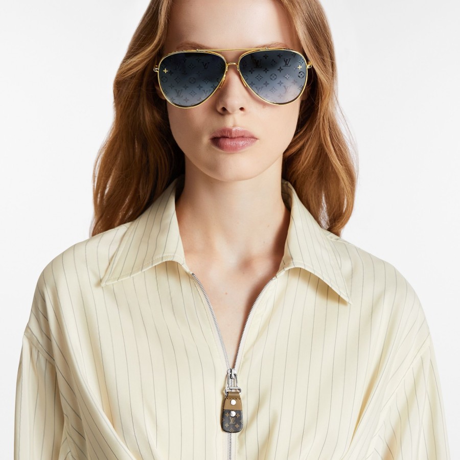 Women Louis Vuitton Sunglasses | The Lv Pilot Sunglasses Dark Blue