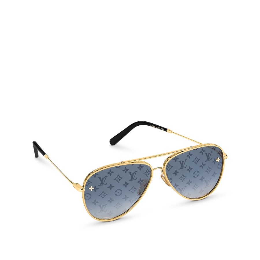 Women Louis Vuitton Sunglasses | The Lv Pilot Sunglasses Dark Blue