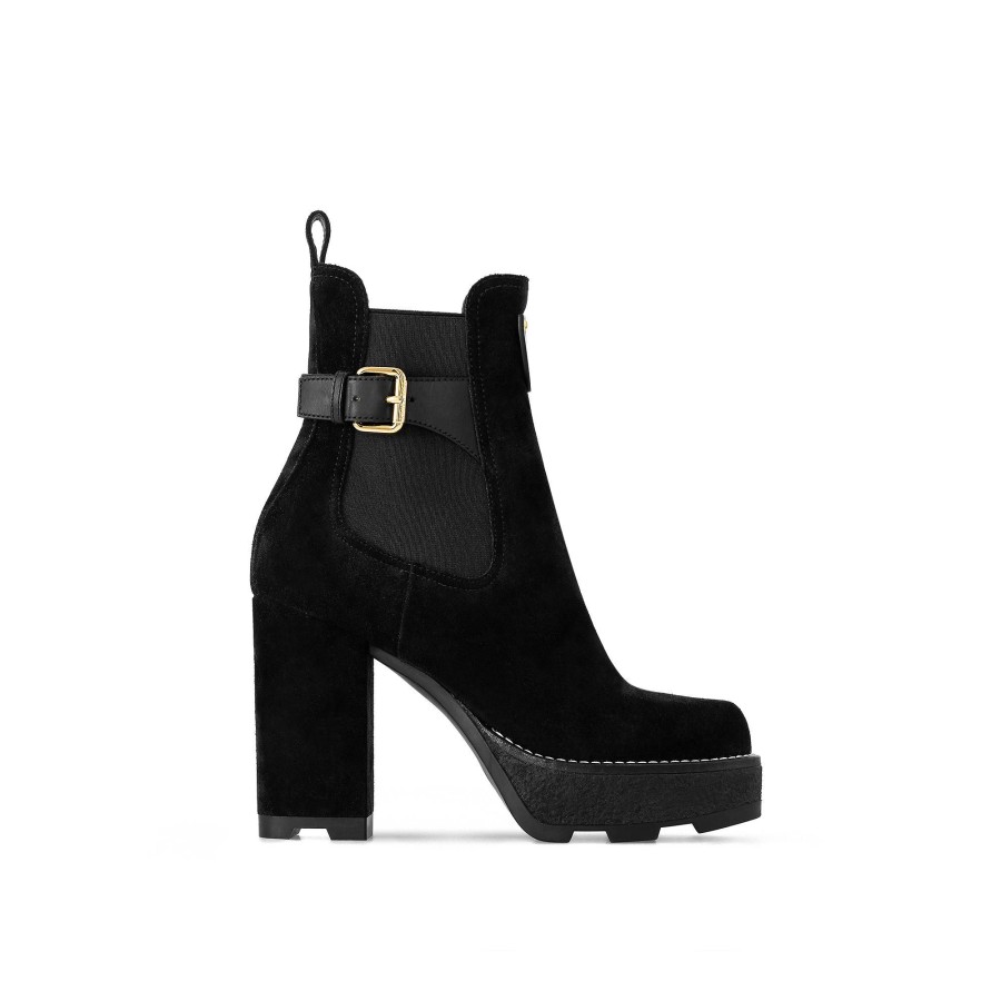 Women Louis Vuitton Boots And Booties | Lv Beaubourg Ankle Boot Black