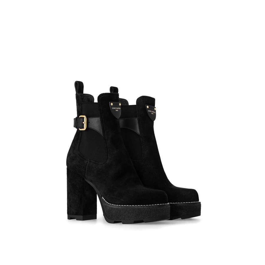 Women Louis Vuitton Boots And Booties | Lv Beaubourg Ankle Boot Black