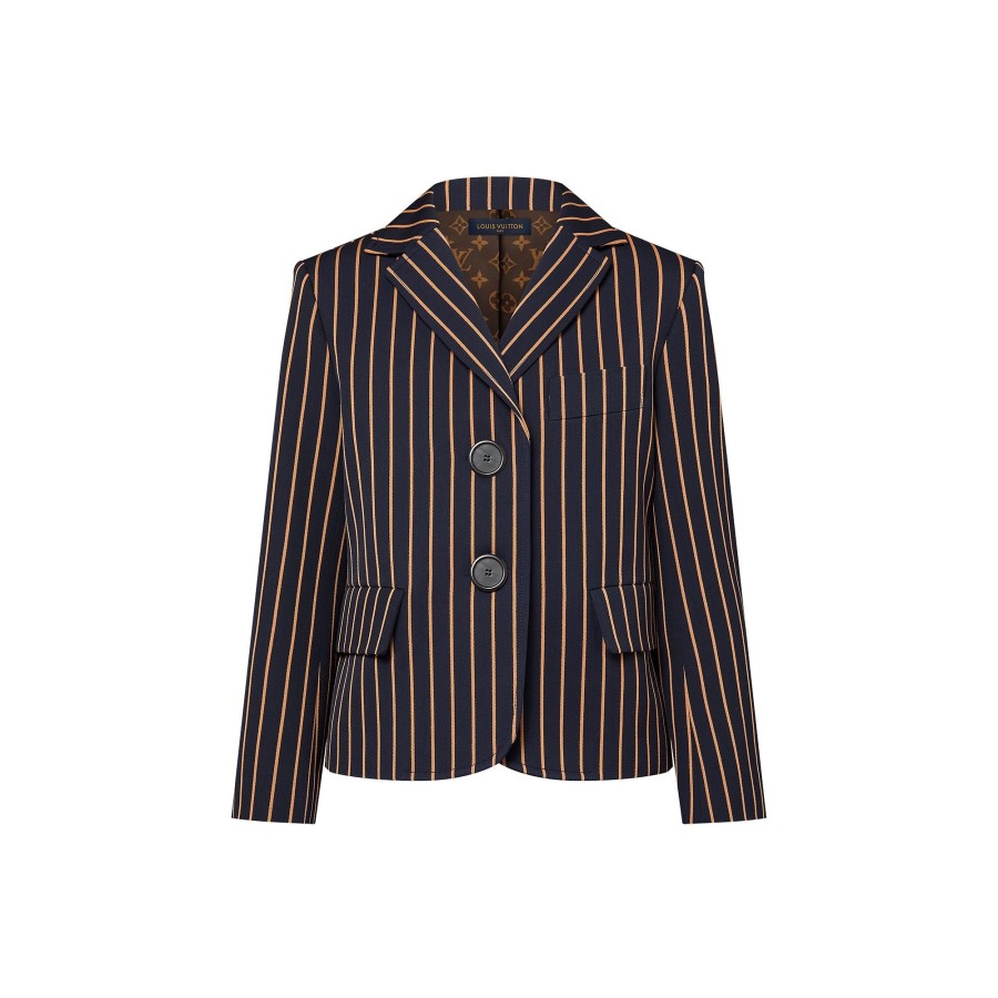 Women Louis Vuitton Coats And Jackets | Striped Wool Blazer