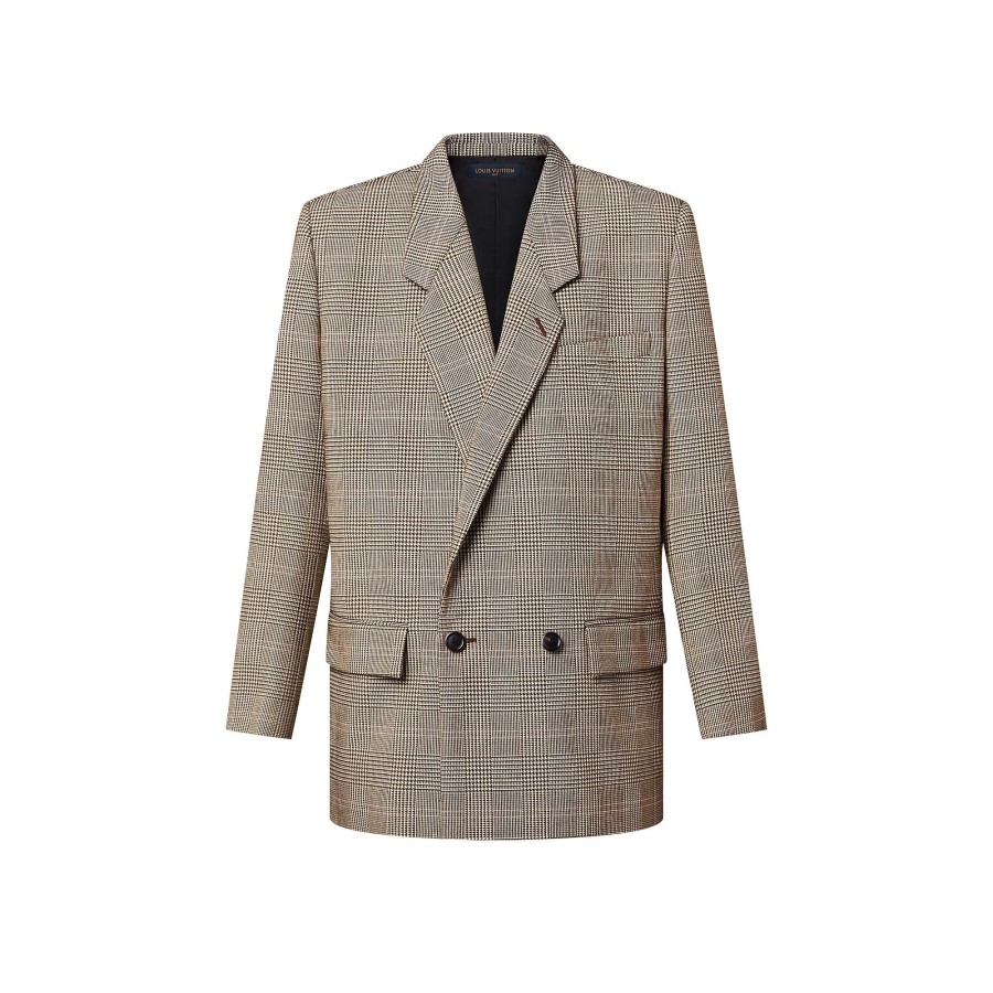 Women Louis Vuitton Coats And Jackets | Double-Breasted Prince Of Wales Blazer