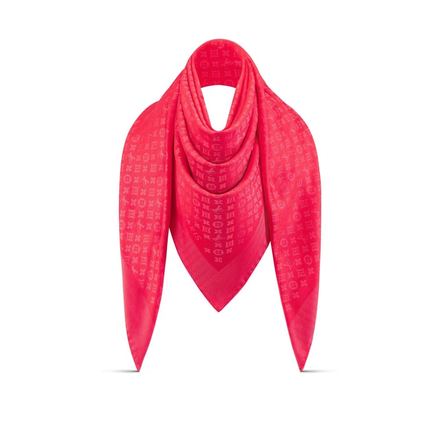 Women Louis Vuitton Shawls And Stoles | Evermore Shawl Raspberry