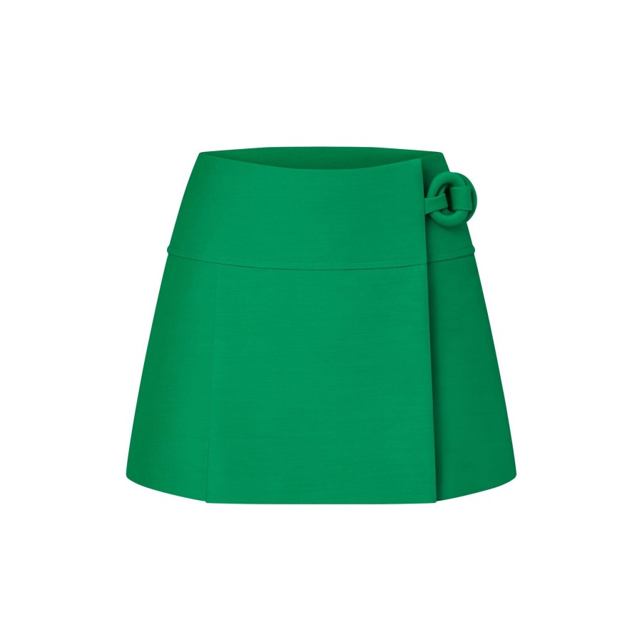 Women Louis Vuitton Skirts And Shorts | Wool Silk Double Ring Mini Wrap Skirt