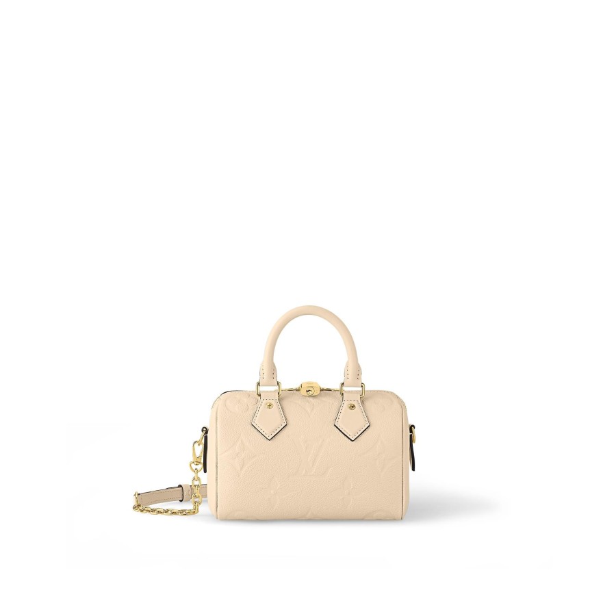 Women Louis Vuitton Leather Bags | Speedy Bandouliere 20 Cream