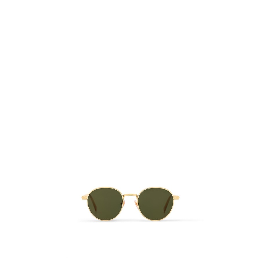 Men Louis Vuitton Sunglasses | Lv Signature Metal Round Sunglasses Gold