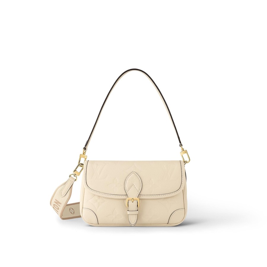 Women Louis Vuitton Leather Bags | Diane Cream