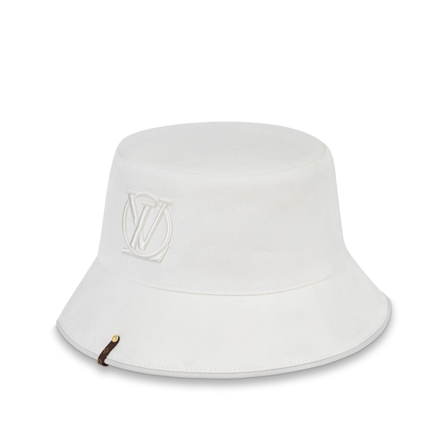 Women Louis Vuitton Hats And Gloves | Lv City Bucket Hat White