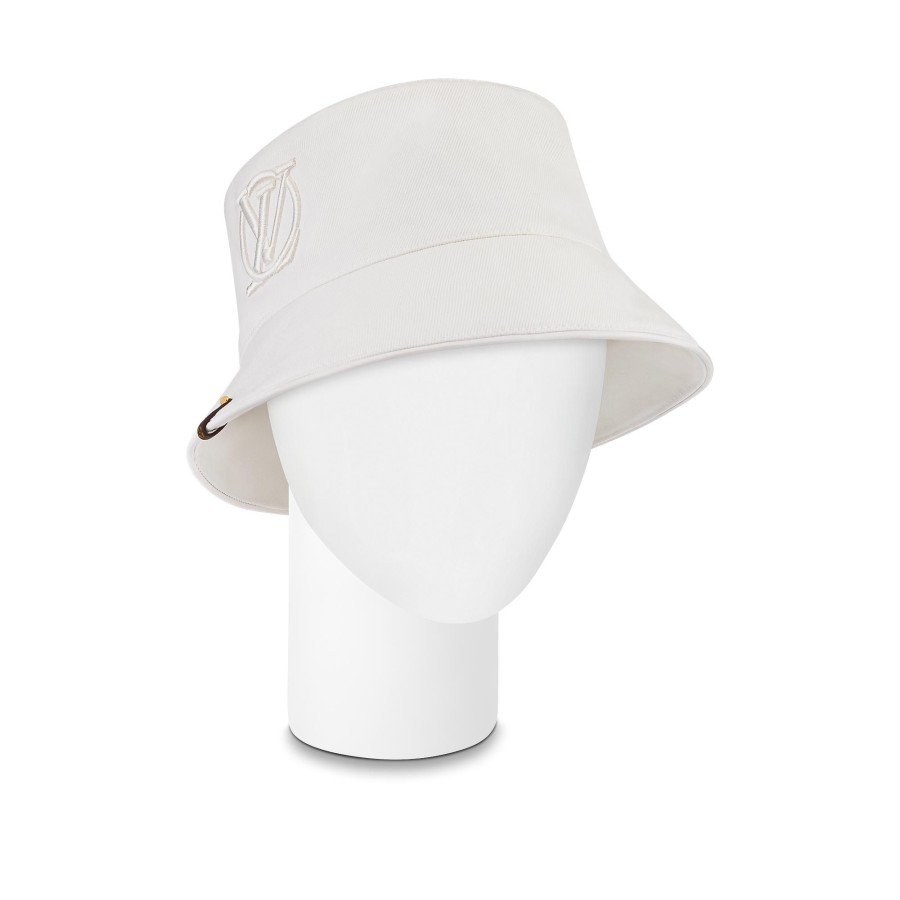 Women Louis Vuitton Hats And Gloves | Lv City Bucket Hat White