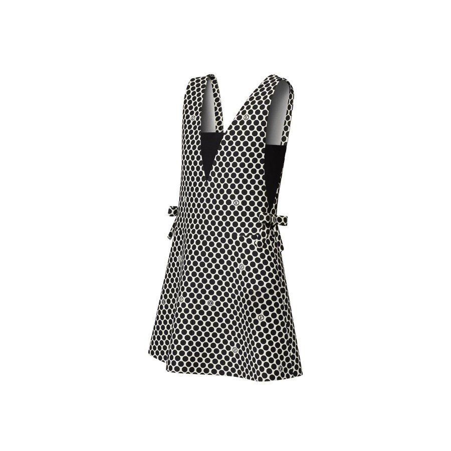 Women Louis Vuitton Dresses | Lv Polka Dot Plunge Dress