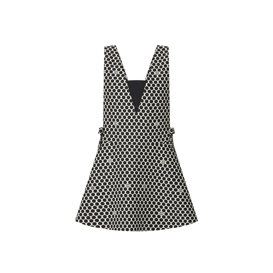 Women Louis Vuitton Dresses | Lv Polka Dot Plunge Dress