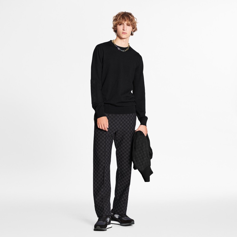 Men Louis Vuitton Knitwear And Sweatshirts | Lvse Damier Signature Crewneck