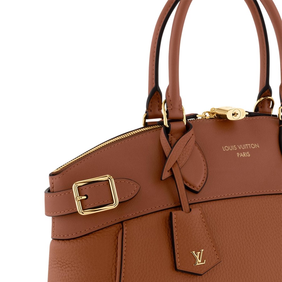 Women Louis Vuitton Leather Bags | Lock It Mm Gold