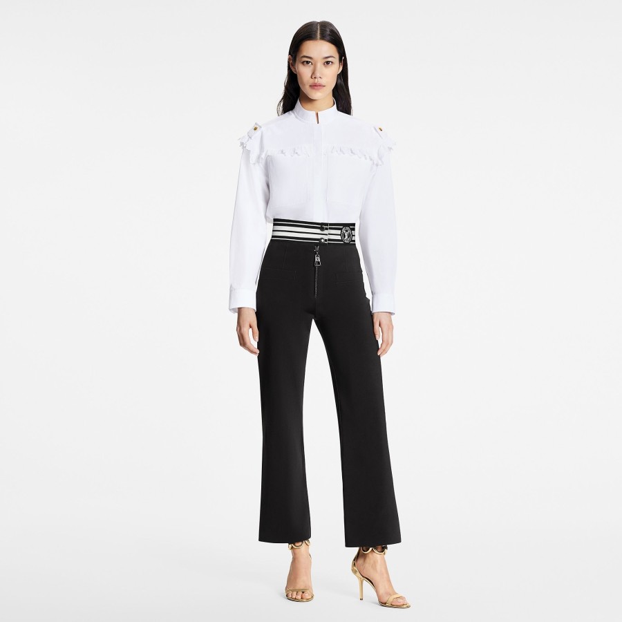 Women Louis Vuitton Pants | Lv Stripe Technical Jersey Flared Pants